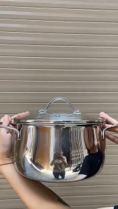 Nồi canh Chockmen Đức Inox 316 cao cấp nồi inox nguyên khối nồi nấu canh inox nồi hầm kho thịt kho cá nồi bếp từ có nắp