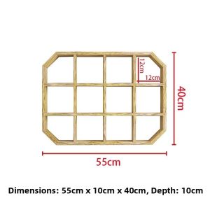 MUYI | New Chinese Style Solid Wood Display Cabinet For Tea Sets Wall Mounted
