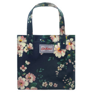 Cath Kidston S Bookbag beg bersaiz kecil Small Size Open Top Handled Handbag Lunch Bag Water Resistant Oilcloth Tote Flower Pattern corak bunga (Hedge Rose / Summer Floral Blue / Pembridge Ditsy Yellow / Dahlia Flower / Forget Me Not / Portland Flowers)