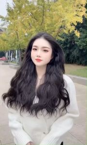 # แฮร์พีชแพลอนมาม่า ติดรอบศรีษะ ลอนหยิกเบาๆ แบบหนา สวยเนียนเป็นธรรมชาติ