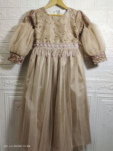 gamis pesta/ gaun Pesta anak/ baju pesta anak renda anting