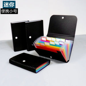 Coin Purse Small Size Portable Fashion Bill Bag Multi-Layer Classification File Holder Personal Belongings Cosmetic Bag Bill Invoice Owe Receipt Card Organizer Storage Bags Flip Small Bellows Pocket