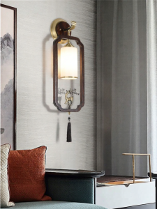 DGY | Modern Chinese Antique Style Full Spectrum Copper Wall Light Real Wood