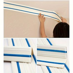 2.3M/ม้วนสติกเกอร์มุมด้านในและด้านนอกตกแต่งเส้นรอบเส้นSelf-กาวกันน้ําเพดานพื้นหลังตกแต่ง