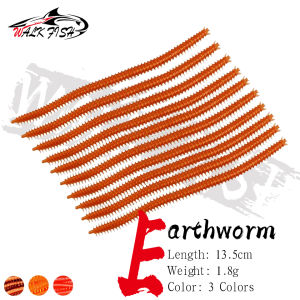 WALK FISH 20Pcs 13.5cm Earthworm Lure Sea Worms Fake Soft Fish Sea Crank Hook Fishing Like Sandworm Sea Bass Artificial Baits