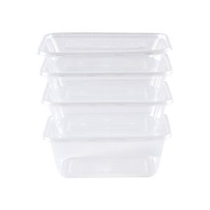 Thickened round Disposable Lunch Box Food Grade Plastic Takeaway Fast Food Box Ice Powder Soup Bowl with Lid Packaging Box