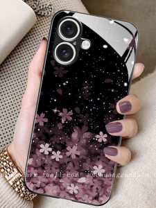 เคสโทรศัพท์มือถือกระจกเหลวแบบป้องกันการตกหล่นสำหรับ Apple 16 15 pro Max 14 13 12 11 X/XS XR 8 plus แบบเรียบง่าย