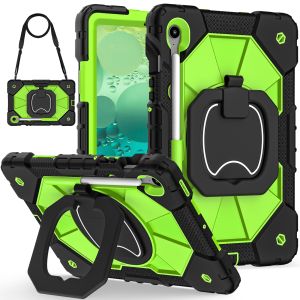 Tablet Cover for Samsung Galaxy Tab S9/S9FE/S10FE/A9 plus Case Rotation Handle Stand with Pen Tray Shockproof Rugged Cover Safe