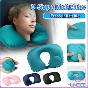 Need. U-Shape Press Inflatable Neck Pillow Folding Travel Pillow Neck Protector