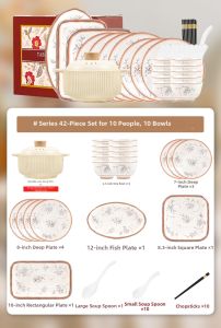 KANGMO | Japanese High-end Retro Lightweight Luxury Ceramic Dinnerware Set