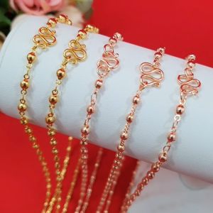 สร้อยคอลายเม็ดพริก หนัก 2 สลึง 1 บาท ความยาว 182024 นิ้ว ทองไมครอน ทองชุบ ทองปลอม ทำจากทองเหลือง ใส่อาบน้ำได้