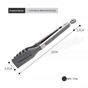 High Temperature Resistant Silicone Steak Turner Salad Pasta Clamp Anti-Scalding Kitchen Cooking BBQ Grill Clamp Special Pot Clamp