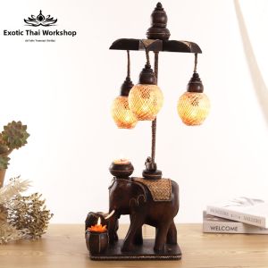 Vintage Chinese Style Decorative Bedside Lamp