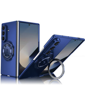 szhaiyu | Premium Magnetic Phone Case For Samsung Galaxy Z Fold 8 7 6 5 4 Ultra 5G Armor Car With Holder Ring Funda Lens Protect Cover