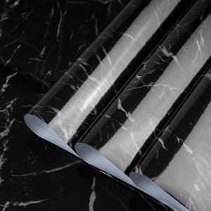 Marble Wall Stickers Wallpaper Kitchen Self-adhesive Wall Stickers PVC Waterproof Greaseproof Stickers Bathroom Stickers