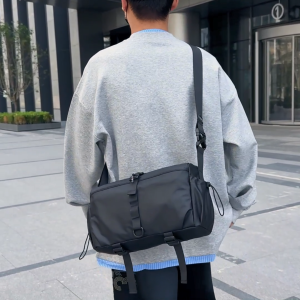MENSPE Mens Shoulder Bag Large Capacity Messenger Bag  Fashion Waterproof Cross Body Bag Casual Bag Lightweight Leisure Sport Street Bag