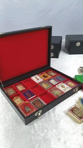 60cm กล่องพระ 1ชั้น 18ชอง กล่องพระ หน้ากล่อง กล่องเก็บพระ หน้ากล่อง กล่องพระเครื่อง กล่องการจัดเก็บวัตถุมงคล สมบูรณ์แบบ สีดํา