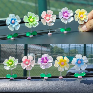 2023 New Shell Flower Car Center Console Fresh Shake Head Cute Small Flower Decoration