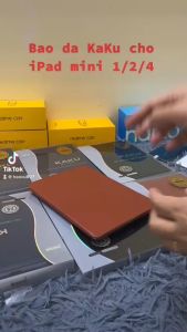 bao da kaku  cho ipad mini 1 mini 2 mini 3 tích hợp chân đế tắt mở cảm ứng máy