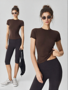 MITAOGIRL | Quick-Dry Breathable Womens Sport Suit for Running and Yoga Shortsleeved