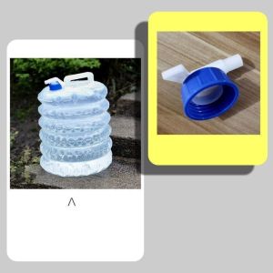 Portable Camping Travel Foldable Water Bucket with Built-In Faucet 5L 10L 15L Large Capacity Outdoor Drinking Water Container