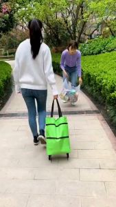 รถเข็นช้อปปิ้งแบบพับเก็บได้สะดวกรุ่นล่าสุด รถเข็นช้อปปิ้งซูเปอร์มาร์เก็ตแบบกันน้ำ น้ำหนักเบา 25 กก.