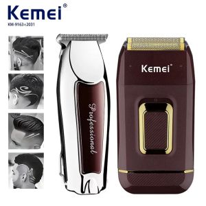 Kemei Mini Hair Clipper Shaver Set Portable Beard Razor Hair Trimmer Kit for Men Rechargeable Hair Cut Machine Original