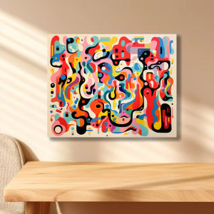 Jigsaw Puzzle Colorful Flowing Geometric Pattern Abstract Art For Adults Home Wall Decor Creative Relaxing Brain Teaser Gift