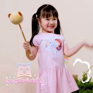 Váy bé gái công chúa Elsa BOMINES tùng nhún điệu đà cho bé 3- 10 tuổi khoảng 12- 30kg DTNELSAANNATIM