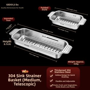 GEDO | Expandable 304 Stainless Steel Dish Drainer Shelf