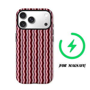 Wavy Color Stripes Phone Case for iPhone 18 17 16 15 14 13 12 11 Air Pro Max Plus Double-layer Cover