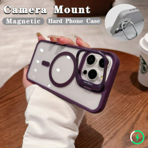 อุปกรณ์ติดกล้องหรูแบบไร้สายชาร์จเคสโทรศัพท์กันกระแทกสำหรับ IPhone 15 16 Pro Max 14 13 12 11 Pro Max 14 15 16 Plus ฝาครอบป้องกันด้านหลังโปร่งใส