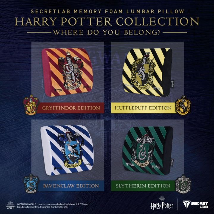 Secretlab Memory Foam Lumbar Pillow—Harry Potter Hufflepuff Edition ...