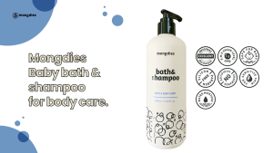 Mongdies 2-in-1 Bath & Shampoo (400ml) Korean Moms’ #1 Choice for Baby Kids & Family Skincare
