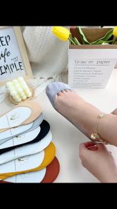 1 Pair Ladies Invisible Boat Socks Sling Boat Socks Non-Drop Heel Socks Forefoot Foam Socks Soft Foot Socks