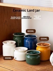 SIYUE | High Temperature Resistant Ceramic Lard Jar Small