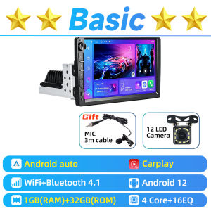 9" IPS Screen Android 1 Din Car Stereo for Suzuki Swift HT51S 2001-2005 CarPlay Navigation Multimedia Radio Head Unit Autoradio