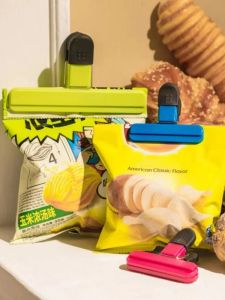 6pcs T-type Kitchen Food Sealing Clip Household Tea Snacks Plastic Bag Moisture Proof and Leak Proof Multipurpose Sealing Clip