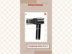 Maximus 3-in-1 Cordless Vacuum Cleaner Penghisap Debu Tanpa Kabel Model Minimalis Kecil Maksimus Vakum Cleanser 3in1 Multifungsi Warna Hitam