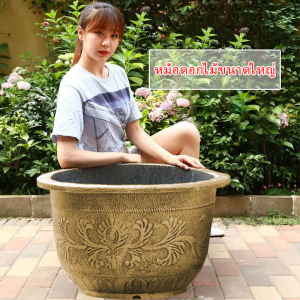 ขนาดใหญ่ขนาดใหญ่พลาสติกเรซิ่นกระถางดอกไม้เลียนแบบสีม่วง arenaceous ลานระเบียง Cycas ต้นไม้เพื่อปลูกต้นไม้ลิลลี่น้ำโลตัสกระบอก