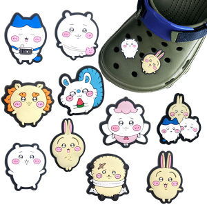 New 10pcs Creativity Cute Japan Cartoon Series PVC Shoe Accessories Fit Wristbands Hole Slipper DIY Detachable Fashion Gifts