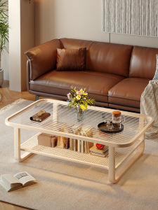 ZHUOHE | Tempered Glass Movable Coffee Table