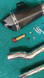 Euro Viperman Stainless Elbow on Akrapovic Hexa Tip with Silencer