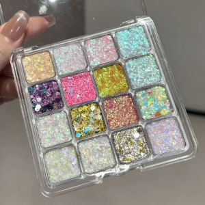 Sixteen-color sparkling magic eyeshadow palette pearl matte bright ground color Korean makeup eyeshadow stage performance