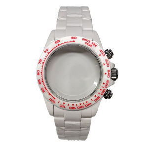 38.5mm vk63/4130 Ceramic Watch Bezel Tachymeter Scale Replacement Parts For VK63 case 4130 case Chronograph Watch Mod Accessory