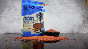 🐠 INCH-GOLD Tropical Fish Food - Small Pellet Formula - 100g Ideal for small community fish and nano aquariums! Suitable for both freshwater & marine setups. Features: Micro-sized pellets (extra small) perfect for small fish species Color-enhancing form