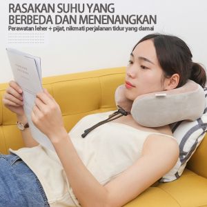 Bantal Pijat Leher Bentuk U / Massage Neck / Alat Pijat Terapi Pegal Elektrik Portable  Bantal pijat pengisian  Bisa dibersihkan