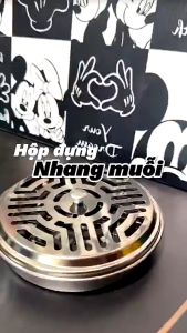 Hộp đựng nhang muỗi bằng thép không gỉ có nắp đậy an toàn