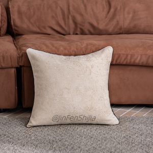 New Chinese Style Sofa Living Room Pillow Luxury Backrest Cushion Floral Decoration Bedroom Bedside Pillow Square PP Cotton Core