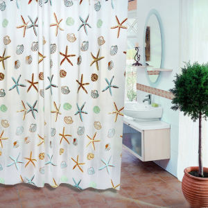 Talao Bathroom Waterproof Shower Curtain Cartoon Pattern With 12 Hooks